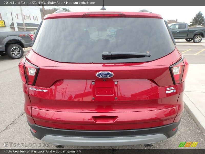 Ruby Red / Medium Light Stone 2019 Ford Escape SEL 4WD