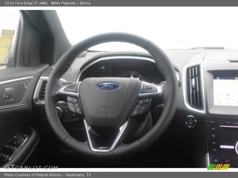 White Platinum / Ebony 2019 Ford Edge ST AWD