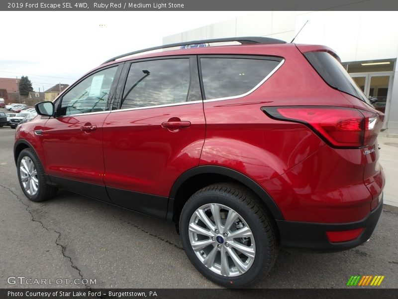 Ruby Red / Medium Light Stone 2019 Ford Escape SEL 4WD