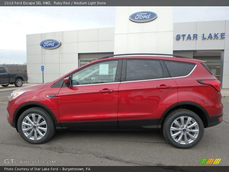 Ruby Red / Medium Light Stone 2019 Ford Escape SEL 4WD