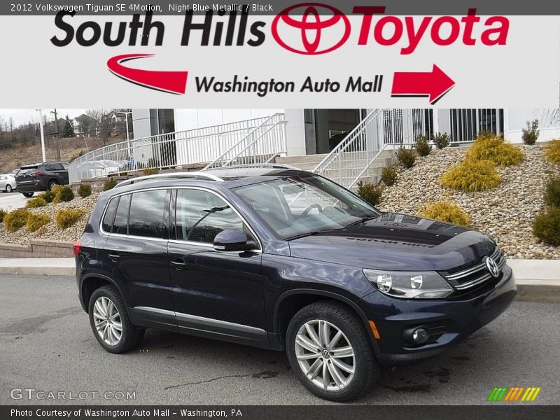 Night Blue Metallic / Black 2012 Volkswagen Tiguan SE 4Motion