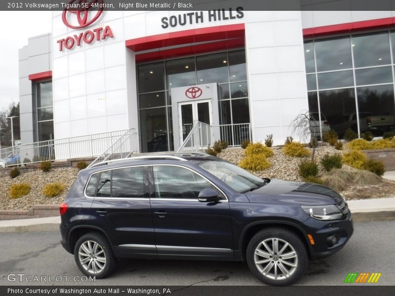 Night Blue Metallic / Black 2012 Volkswagen Tiguan SE 4Motion