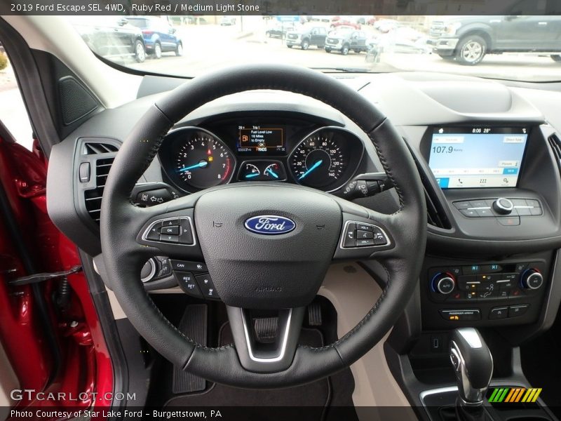 Ruby Red / Medium Light Stone 2019 Ford Escape SEL 4WD