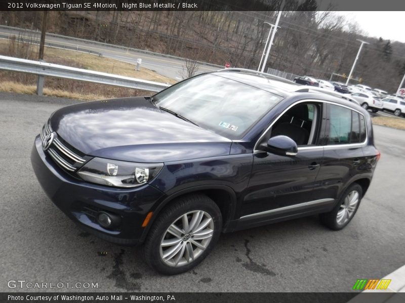 Night Blue Metallic / Black 2012 Volkswagen Tiguan SE 4Motion