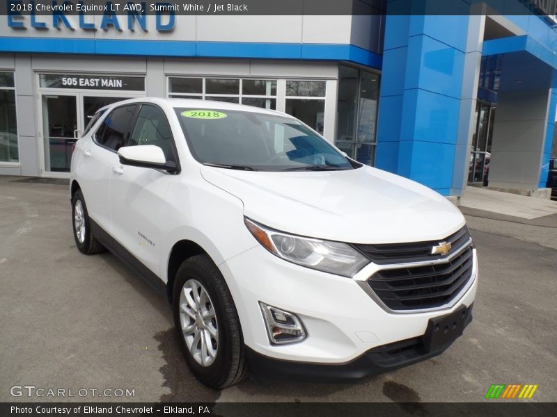 Summit White / Jet Black 2018 Chevrolet Equinox LT AWD