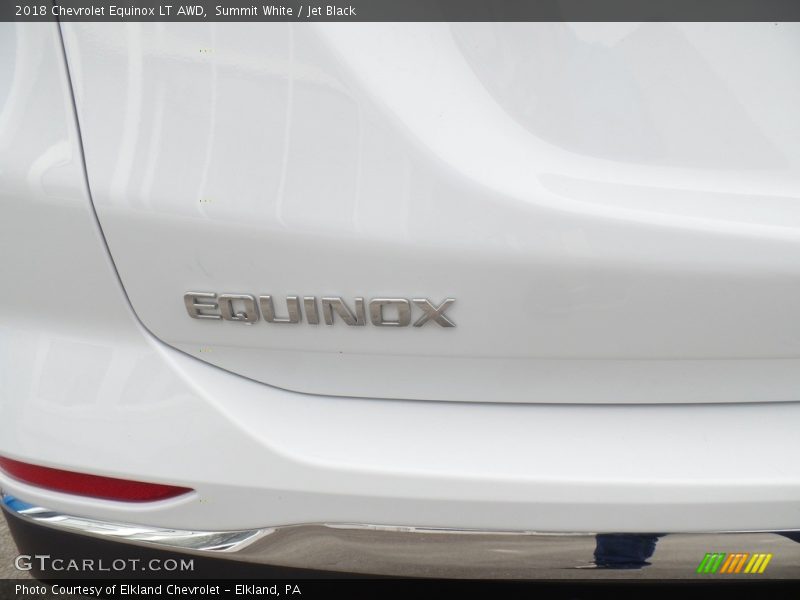 Summit White / Jet Black 2018 Chevrolet Equinox LT AWD