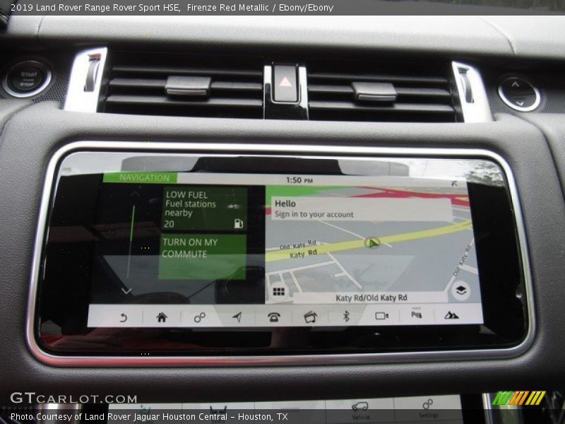 Navigation of 2019 Range Rover Sport HSE