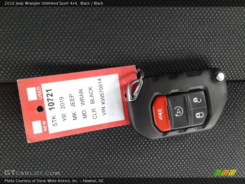 Black / Black 2019 Jeep Wrangler Unlimited Sport 4x4