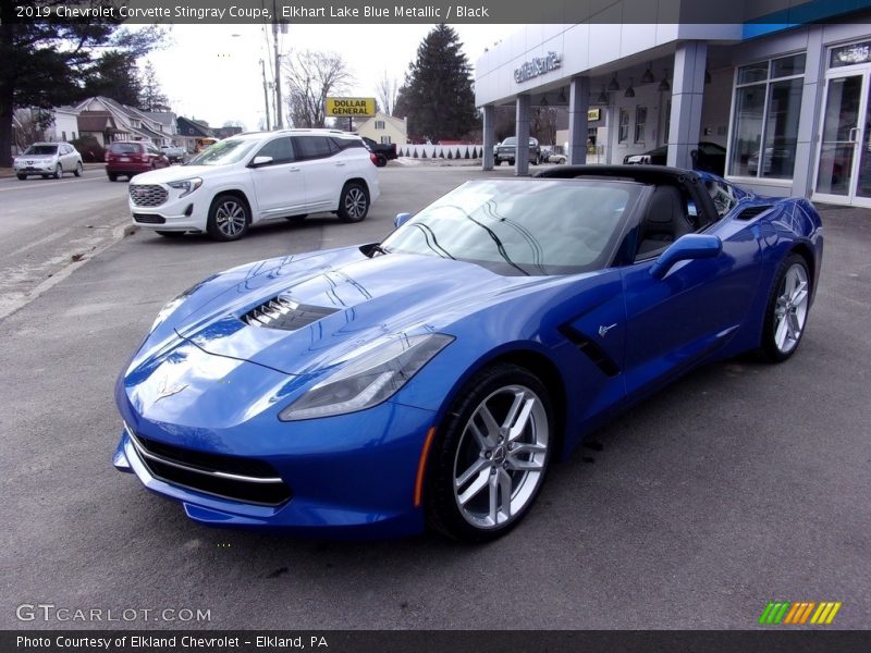 Elkhart Lake Blue Metallic / Black 2019 Chevrolet Corvette Stingray Coupe