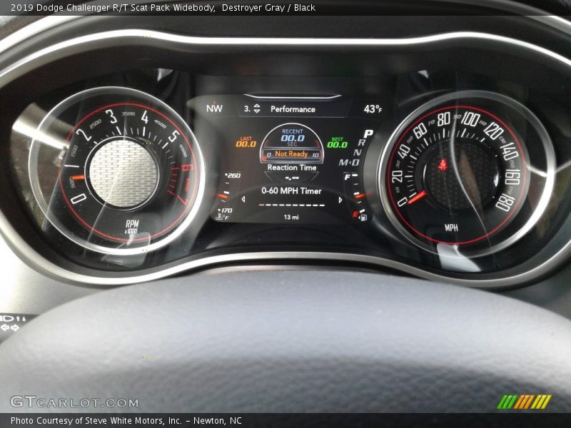 Destroyer Gray / Black 2019 Dodge Challenger R/T Scat Pack Widebody