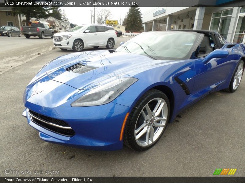 Elkhart Lake Blue Metallic / Black 2019 Chevrolet Corvette Stingray Coupe