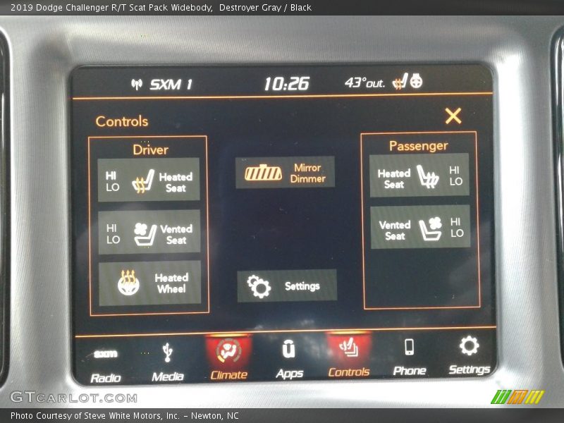 Destroyer Gray / Black 2019 Dodge Challenger R/T Scat Pack Widebody