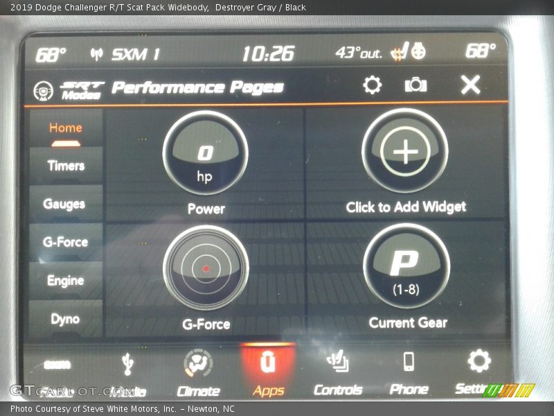 Destroyer Gray / Black 2019 Dodge Challenger R/T Scat Pack Widebody