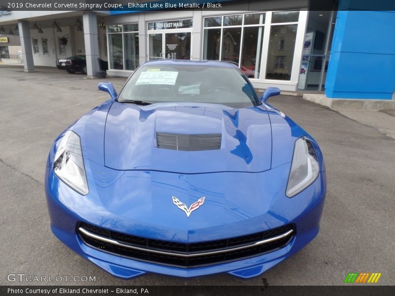 Elkhart Lake Blue Metallic / Black 2019 Chevrolet Corvette Stingray Coupe