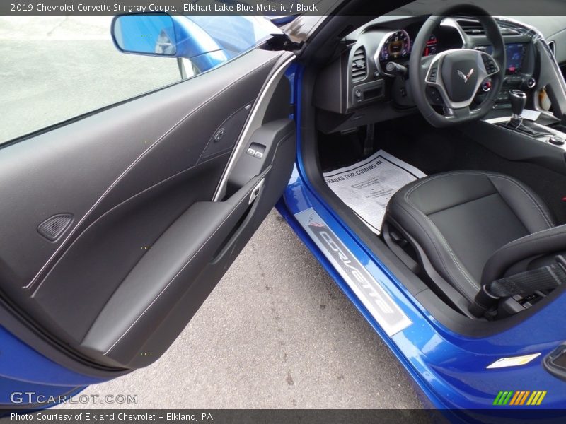 Elkhart Lake Blue Metallic / Black 2019 Chevrolet Corvette Stingray Coupe