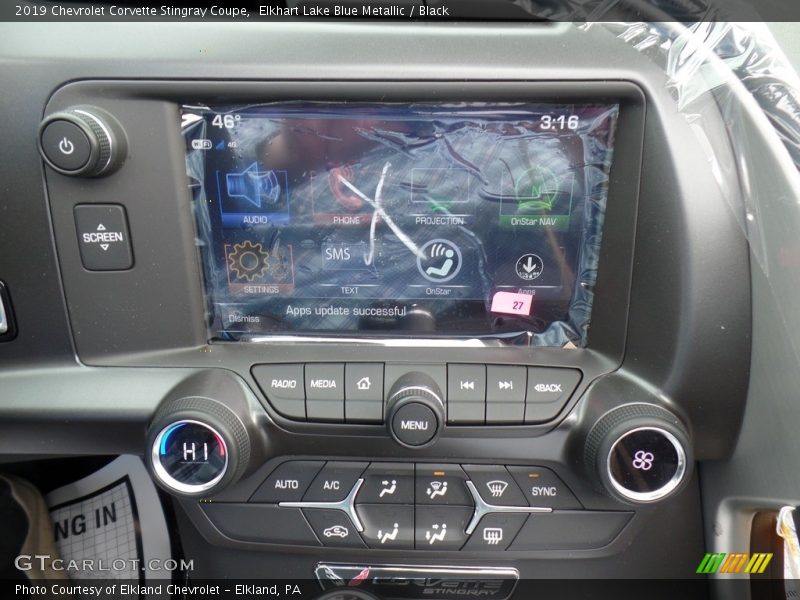 Controls of 2019 Corvette Stingray Coupe