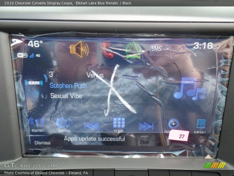 Elkhart Lake Blue Metallic / Black 2019 Chevrolet Corvette Stingray Coupe