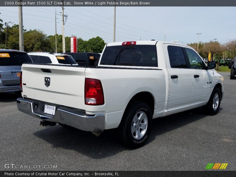 Stone White / Light Pebble Beige/Bark Brown 2009 Dodge Ram 1500 SLT Crew Cab