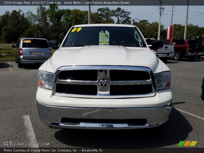 Stone White / Light Pebble Beige/Bark Brown 2009 Dodge Ram 1500 SLT Crew Cab