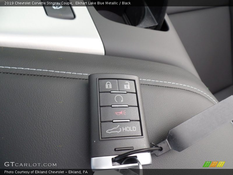 Elkhart Lake Blue Metallic / Black 2019 Chevrolet Corvette Stingray Coupe