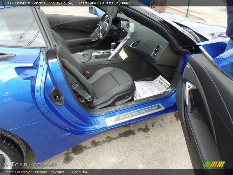 Elkhart Lake Blue Metallic / Black 2019 Chevrolet Corvette Stingray Coupe