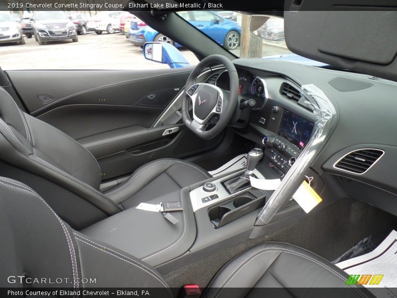 Elkhart Lake Blue Metallic / Black 2019 Chevrolet Corvette Stingray Coupe