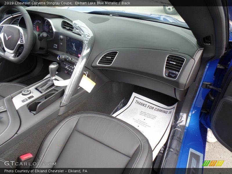 Elkhart Lake Blue Metallic / Black 2019 Chevrolet Corvette Stingray Coupe