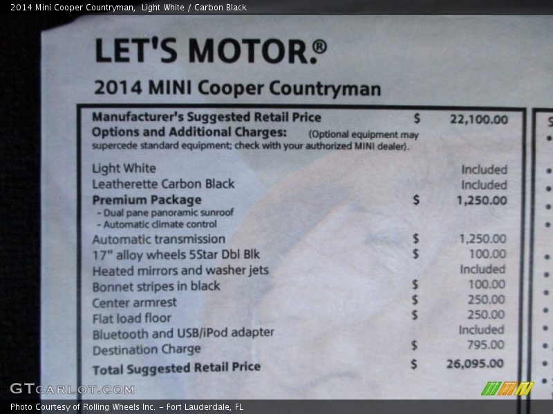 Light White / Carbon Black 2014 Mini Cooper Countryman