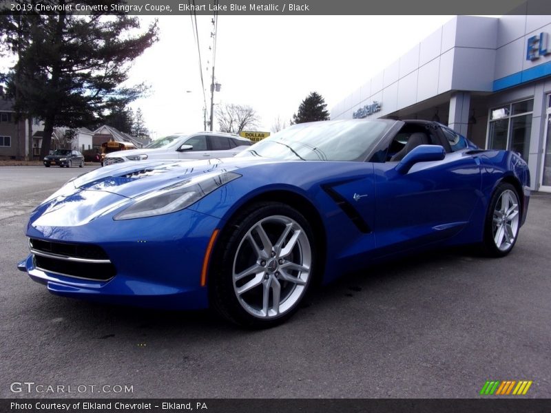 Elkhart Lake Blue Metallic / Black 2019 Chevrolet Corvette Stingray Coupe