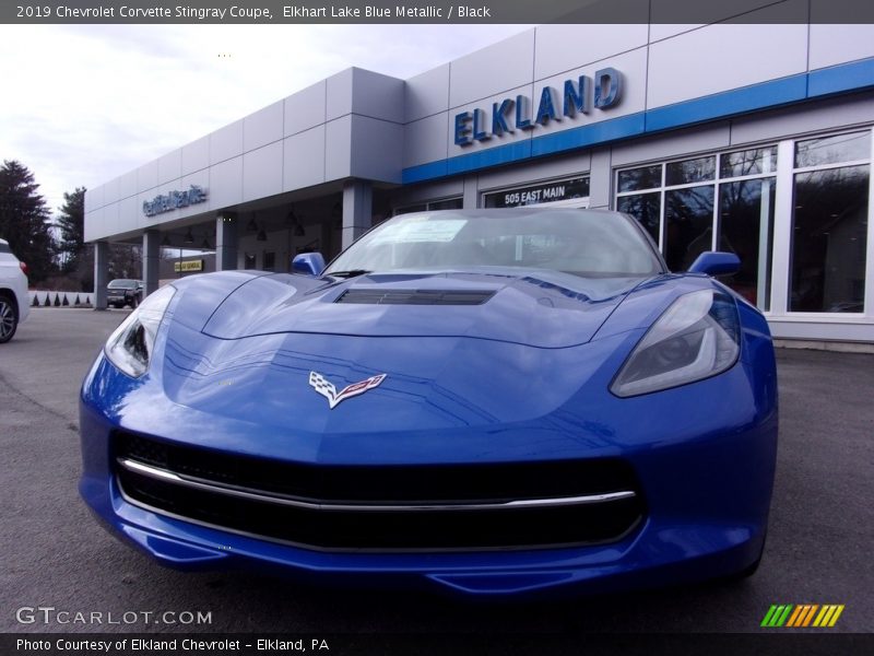 Elkhart Lake Blue Metallic / Black 2019 Chevrolet Corvette Stingray Coupe