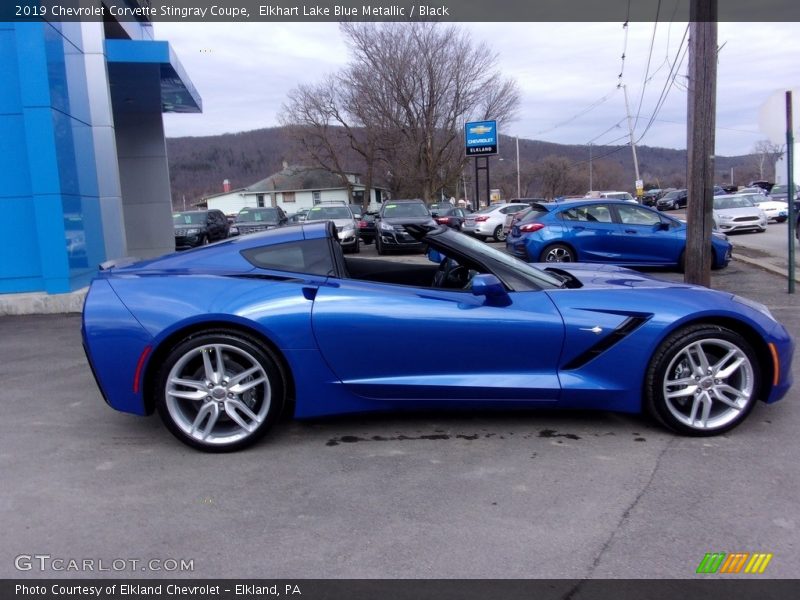 Elkhart Lake Blue Metallic / Black 2019 Chevrolet Corvette Stingray Coupe