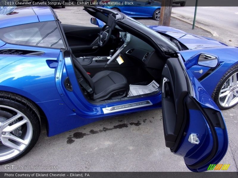 Elkhart Lake Blue Metallic / Black 2019 Chevrolet Corvette Stingray Coupe