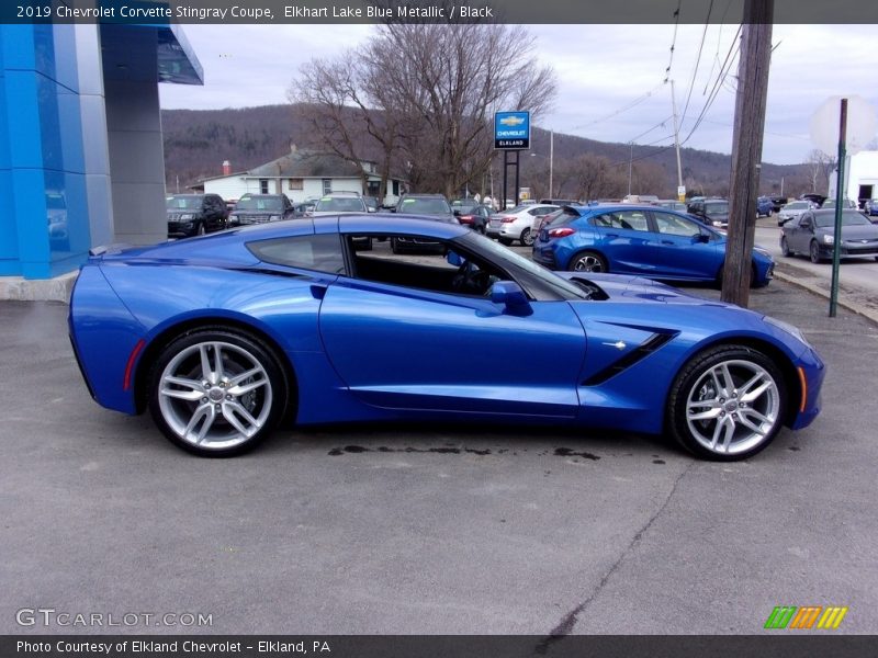 Elkhart Lake Blue Metallic / Black 2019 Chevrolet Corvette Stingray Coupe