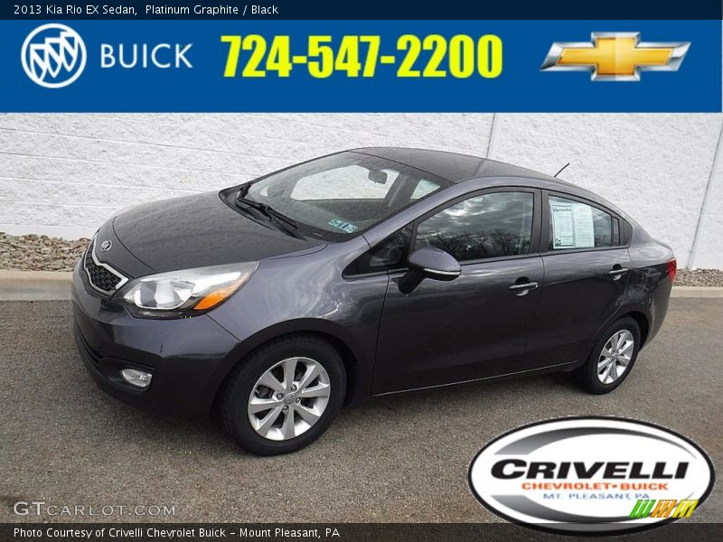 Platinum Graphite / Black 2013 Kia Rio EX Sedan