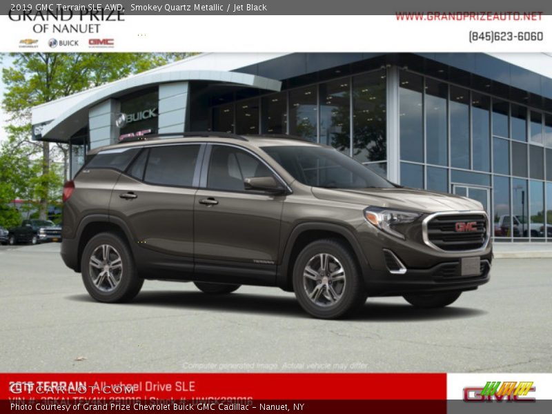 Smokey Quartz Metallic / Jet Black 2019 GMC Terrain SLE AWD