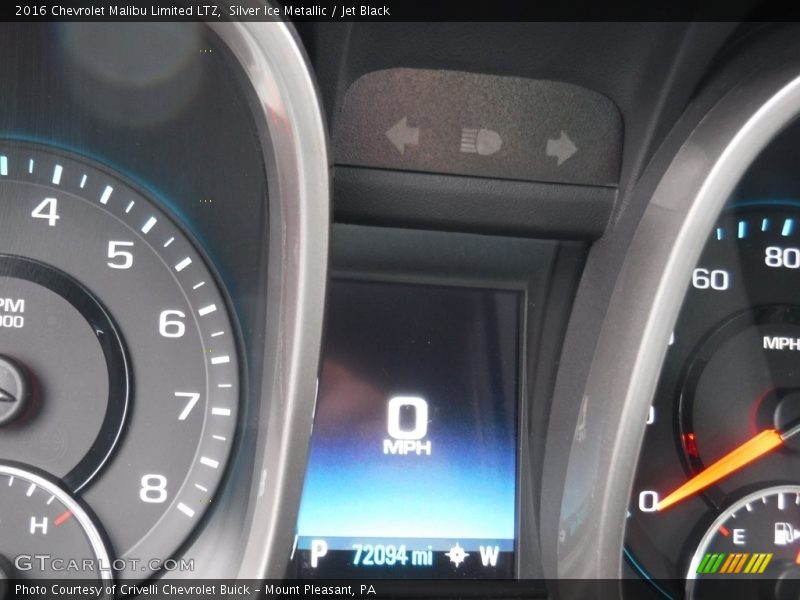 Silver Ice Metallic / Jet Black 2016 Chevrolet Malibu Limited LTZ