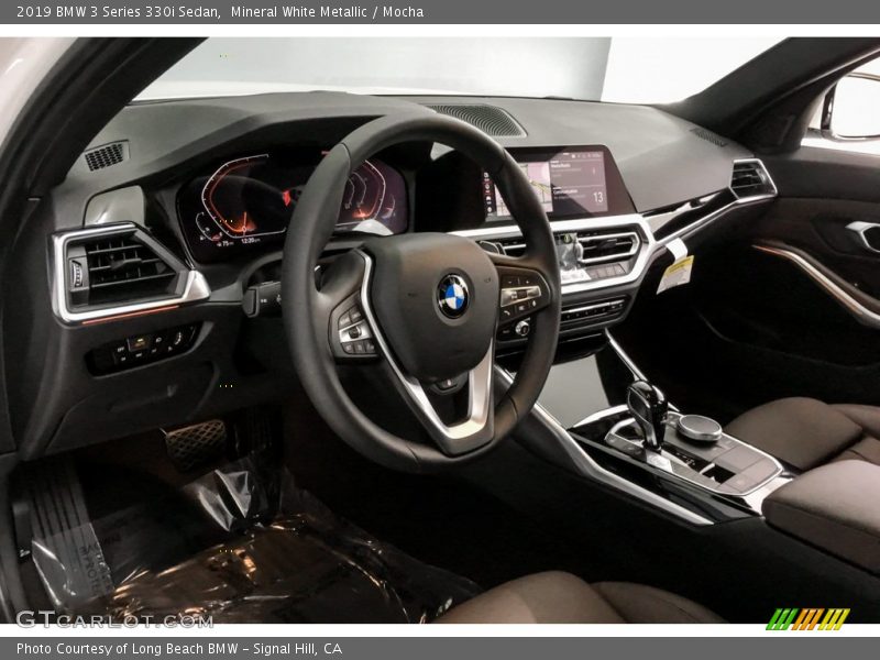 Mineral White Metallic / Mocha 2019 BMW 3 Series 330i Sedan