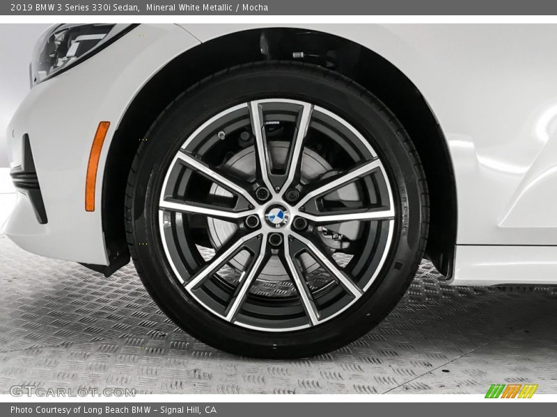 Mineral White Metallic / Mocha 2019 BMW 3 Series 330i Sedan