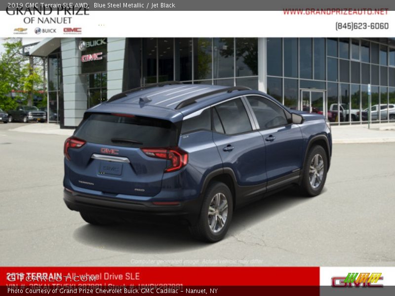 Blue Steel Metallic / Jet Black 2019 GMC Terrain SLE AWD