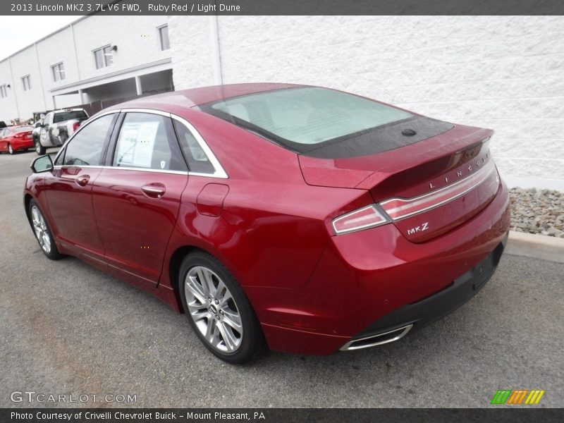 Ruby Red / Light Dune 2013 Lincoln MKZ 3.7L V6 FWD