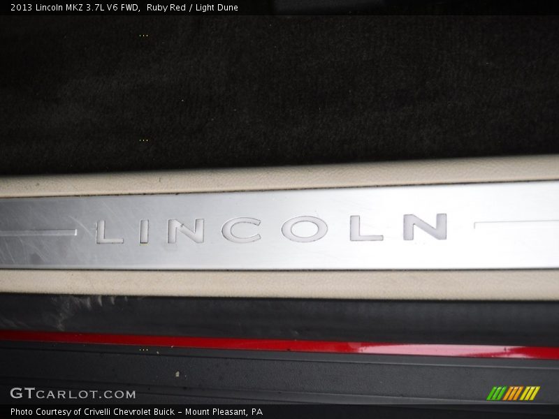 Ruby Red / Light Dune 2013 Lincoln MKZ 3.7L V6 FWD