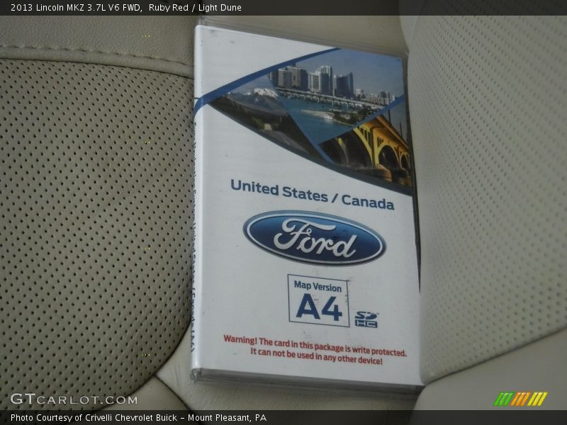Ruby Red / Light Dune 2013 Lincoln MKZ 3.7L V6 FWD