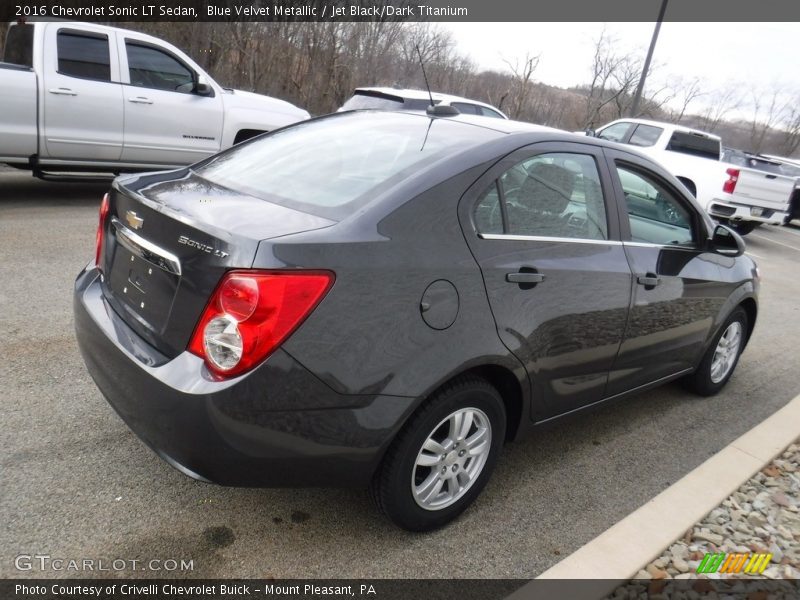 Blue Velvet Metallic / Jet Black/Dark Titanium 2016 Chevrolet Sonic LT Sedan