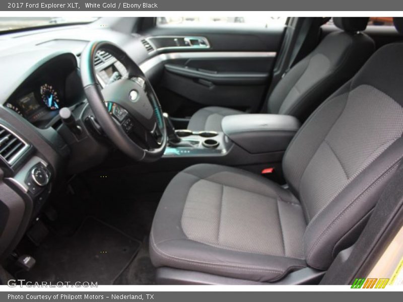 White Gold / Ebony Black 2017 Ford Explorer XLT