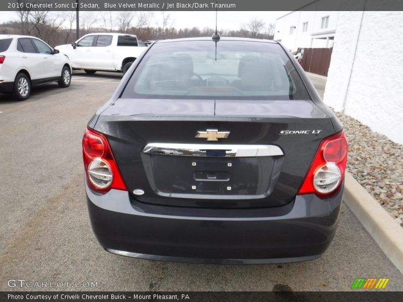 Blue Velvet Metallic / Jet Black/Dark Titanium 2016 Chevrolet Sonic LT Sedan