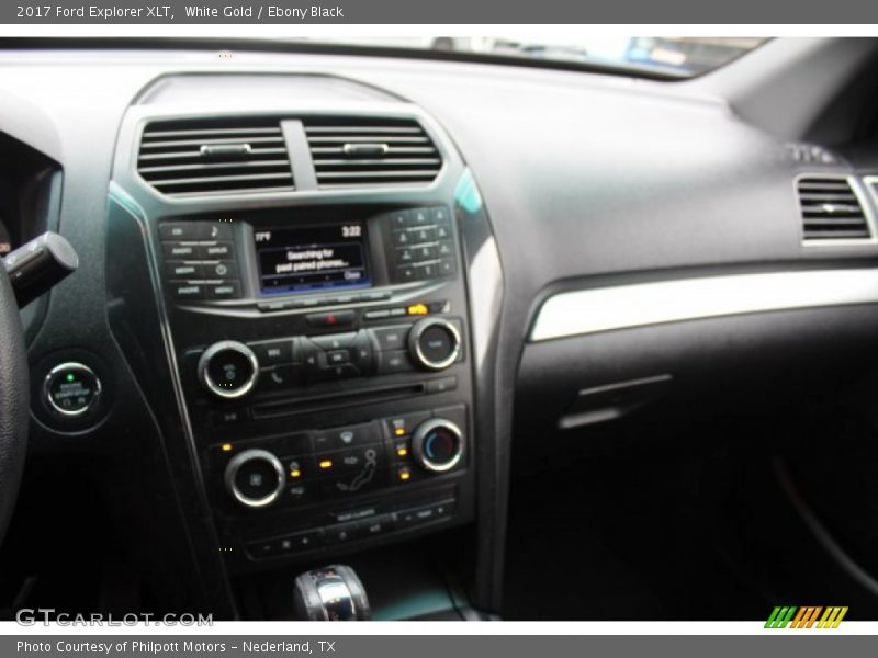 White Gold / Ebony Black 2017 Ford Explorer XLT