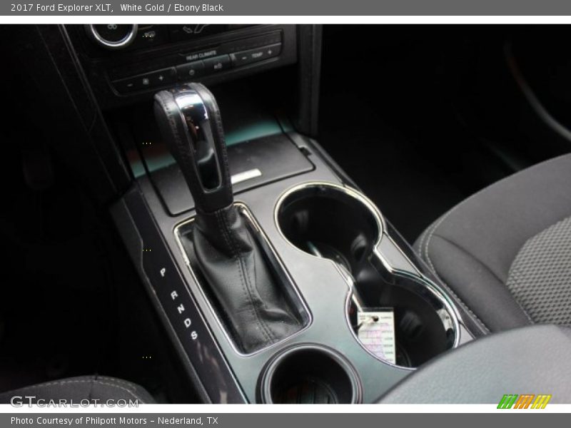 White Gold / Ebony Black 2017 Ford Explorer XLT
