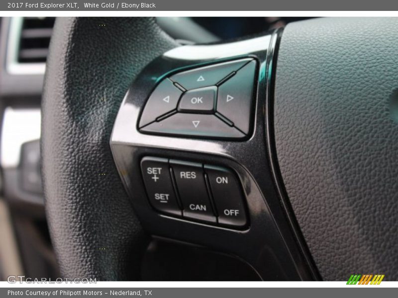 White Gold / Ebony Black 2017 Ford Explorer XLT