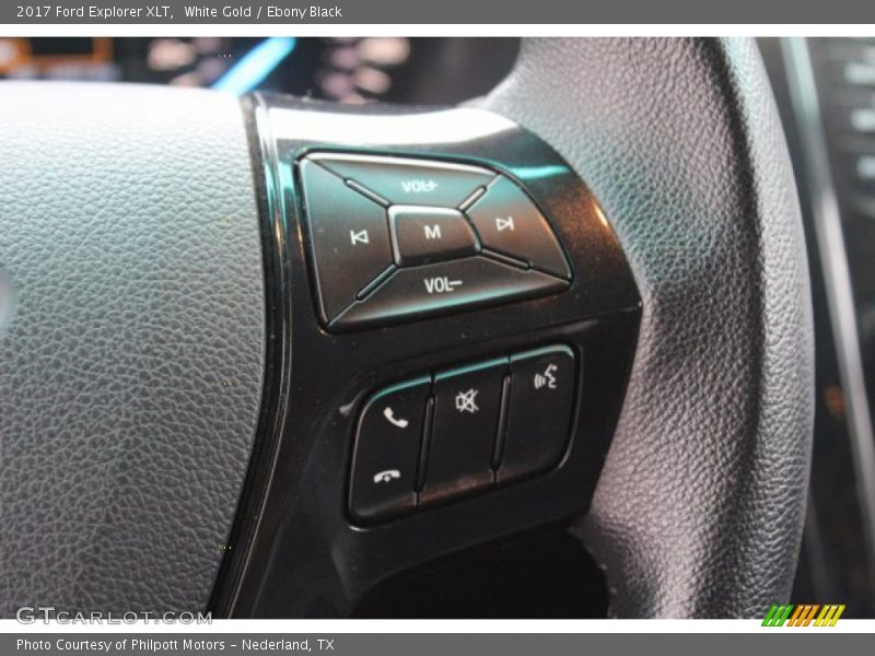 White Gold / Ebony Black 2017 Ford Explorer XLT