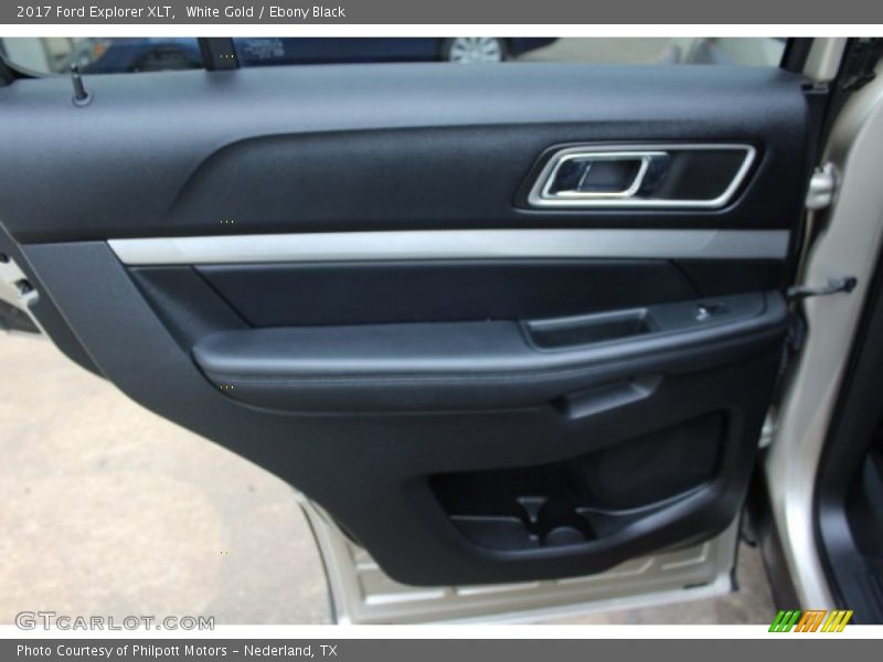 White Gold / Ebony Black 2017 Ford Explorer XLT